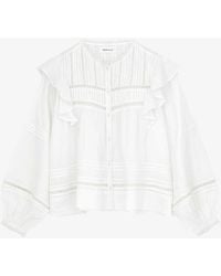 Skall Studio - Courtesy Ruffle-trim Organic-cotton Shirt - Lyst