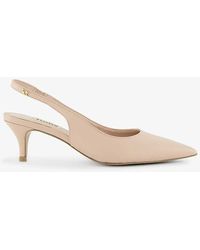 Dune - Capitol Pointed-toe Leather Slingback Courts - Lyst