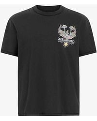 AllSaints - Strummer Graphic Logo-print Organic-cotton T-shirt - Lyst