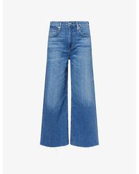 Citizens of Humanity - Lyra Wide-Leg Crop Stretch-Denim Jeans - Lyst