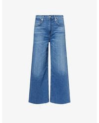 Citizens of Humanity - Lyra Wide-Leg Crop Stretch-Denim Jeans - Lyst