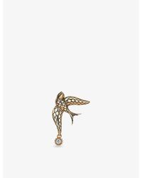 Kismet by Milka - Sparrow 0.02Ct Diamond Drop Earring - Lyst