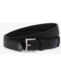 Prada - Logo-embellished Leather Belt - Lyst