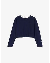 Maje - Logo-Embroidered Layered-Effect Cotton T-Shirt - Lyst