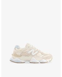 New Balance - 9060 Suede And Mesh Trainers - Lyst