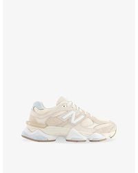 New Balance - 9060 Suede And Mesh Trainers - Lyst