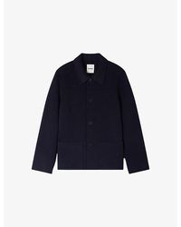 Sandro - Side-Pocket Wool-Blend Worker Jacket - Lyst