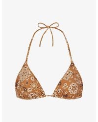 Skims - Signature Swim Triangle Bikini Top - Lyst