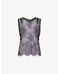 SIR. - Ingrid Silk-Blend Lace Top - Lyst