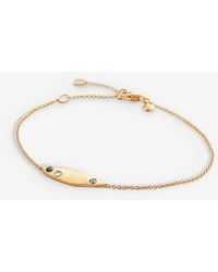 Monica Vinader - Galaxy Diamond Recycled 18ct Yellow Gold-plated Vermeil Sterling Silver And 0.12ct Diamond Bracelet - Lyst