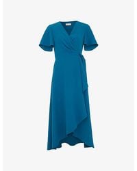 Phase Eight - Julissa Wrap-Front Woven Midi Dress - Lyst