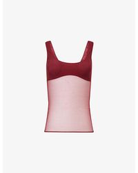Nensi Dojaka - Lucy Sheer Stretch-Woven Tank Top - Lyst