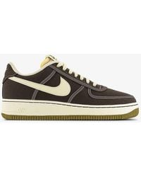 Nike - Air Force 1 '07 Swoosh-embellished Leather Low-top Trainers - Lyst