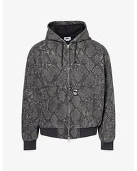 Obey - Glen Snake-Print Zip Up Cotton Jacket - Lyst