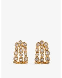 Maje - Rhinestone-Embellished-Plated Brass Earrings - Lyst