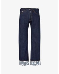 Alexander McQueen - Turn-up Folded-hem Regular-fit Jeans - Lyst