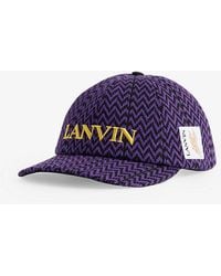Lanvin - Black/purple Reign X Future Curb Branded Cotton-blend Cap - Lyst