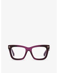 Tom Ford - Tr001664 Ft5881-b Square-frame Acetate Glasses - Lyst