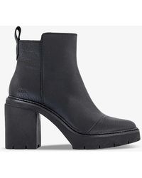 TOMS - Rya Leather Heeled Ankle Boots - Lyst