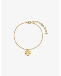 Monica Vinader - Mv Siren Muse Disc 18Ct Vermeil Chain Bracelet - Lyst
