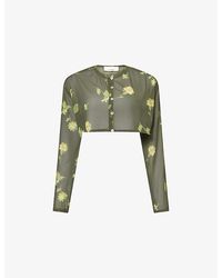HYPHEN - Kenny Floral Woven Top - Lyst