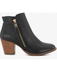 Dune - Paicey Wide-fit Leather Ankle Boots - Lyst