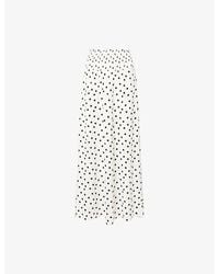 Samsøe & Samsøe - Saumi Polkadot Woven Midi Skirt - Lyst