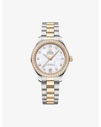 Omega - Seamaster Aqua Terra 150M Moonshine On Stainless-Steel And 0.91Ct Diamond Watch 30Mm - Lyst