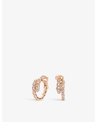 BVLGARI - Serpenti Viper 18Ct Rose- And 0.75Ct Diamond Earrings - Lyst