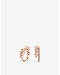 BVLGARI - Serpenti Viper 18ct Rose-gold And 0.75ct Diamond Earrings - Lyst