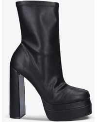 Carvela Kurt Geiger Tower Platform Faux-leather High-heel Boots - Black