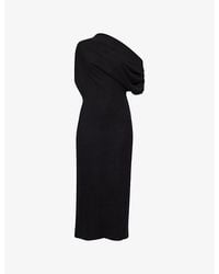 Reformation - Iris Asymmetric Knit Midi Dress - Lyst