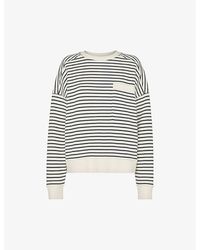 Whistles - Relaxed-fit Stripe Cotton Sweatshirt - Lyst