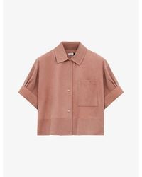 Loewe - X Paula's Ibiza Short-Sleeve Suede Shirt - Lyst