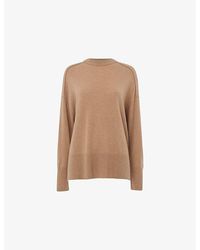 Whistles - Seam-Detail Relaxed-Fit Cashmere Jumper - Lyst