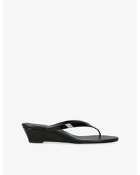 Christopher Esber - Scala Patent-Leather Wedge Sandals - Lyst