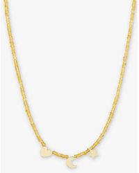 Roxanne First - The Strike Gold 9ct Yellow-gold And Sapphire Beaded Necklace - Lyst