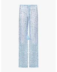 Jaded London - Deva Sequin Straight-Leg Knit Trousers - Lyst