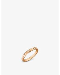 Chopard - Ice Cube 18ct Rose-gold And Diamond Ring - Lyst