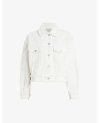 AllSaints - Claude Frayed Organic-cotton Denim Jacket - Lyst