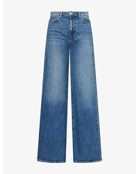 PAIGE - Frances Wide-Leg Denim Jeans - Lyst