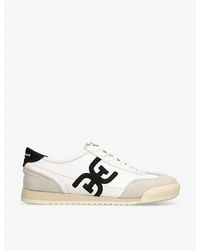 Sam Edelman - Ivey Leather And Suede Low-Top Trainers - Lyst