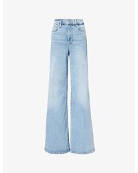 FRAME - Palazzo High-rise Organic And Recycled Stretch-denim-blend Jeans - Lyst