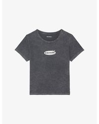 Zadig & Voltaire - Alys Logo-Print Cotton-Jersey T-Shirt - Lyst