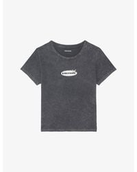 Zadig & Voltaire - Alys Logo-Print Cotton-Jersey T-Shirt - Lyst