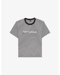 The Kooples - What Is Striped Cotton-Jersey T-Shirt - Lyst