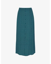 Whistles - Star Check-print A-line Viscose Skirt - Lyst