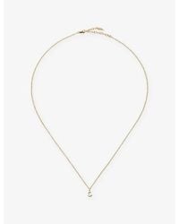 Missoma - Fine Initial Mini C 14Ct Pendant Necklace - Lyst