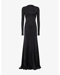 David Koma - Open-Back Gathered Woven Gown - Lyst
