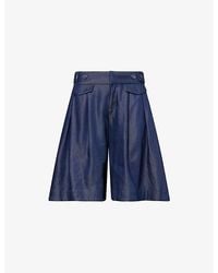 Peachy Den - Estelle Wide-Leg Woven Culottes - Lyst